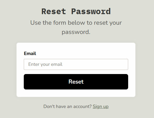 Forgot your password