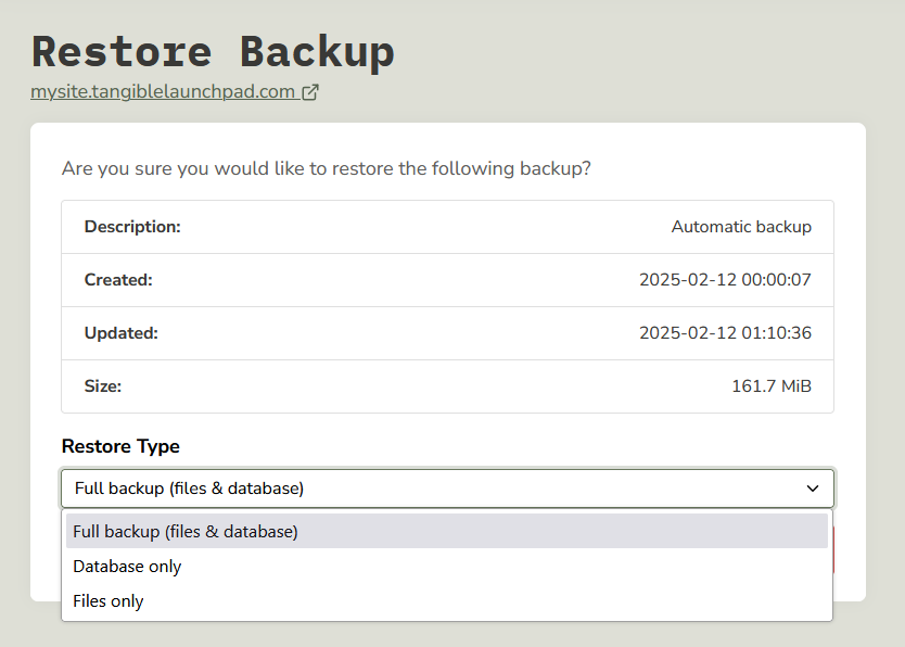 Restore Type